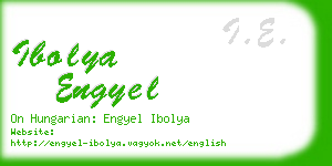 ibolya engyel business card